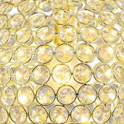 Glam Jewel Polished Gold Crystal Globe Chandelier