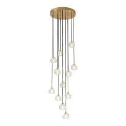 Glam 12-Light Cluster Cutting Crystal Pendant Chandelier