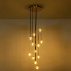 Glam 12-Light Cluster Cutting Crystal Pendant Chandelier