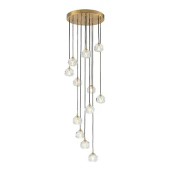 Glam 12-Light Cluster Cutting Crystal Pendant Chandelier