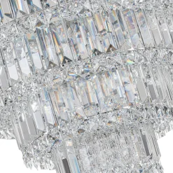 Glam Luxe Chrome 5-Tier Crystal Round Chandelier