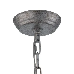 Glam Shabby Chic Crystal Globe Chandelier Distressed Silver