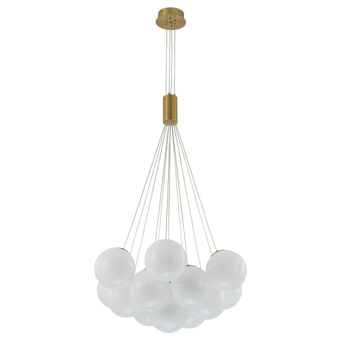 Glam Shine Opal Glass Globe Cluster Bubble Chandelier