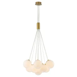 Glam Shine Opal Glass Globe Cluster Bubble Chandelier