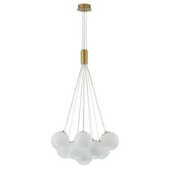 Glam Shine Opal Glass Globe Cluster Bubble Chandelier