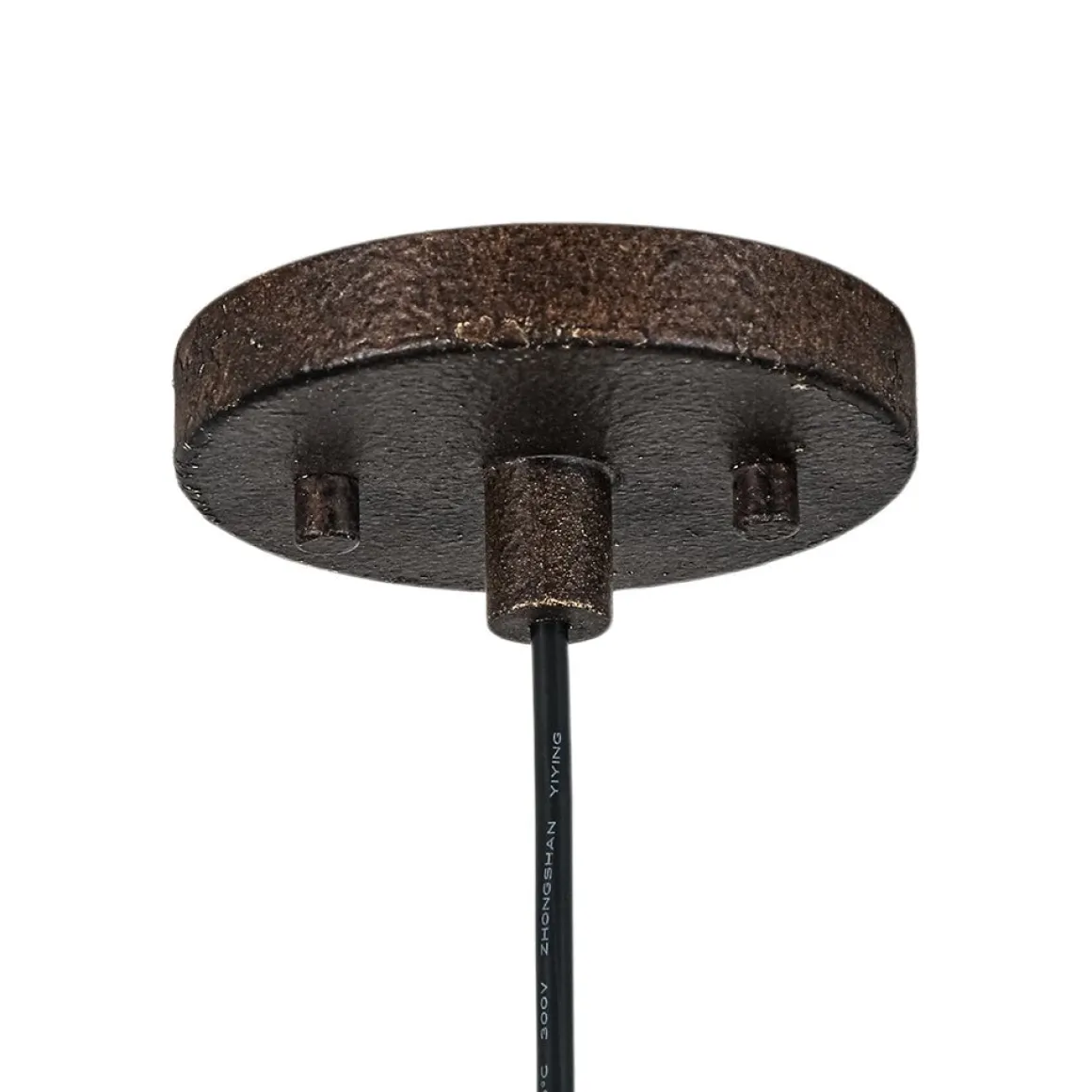 Hand-Applied Aged Bronze Patina Oversized Metal Dome Pendant