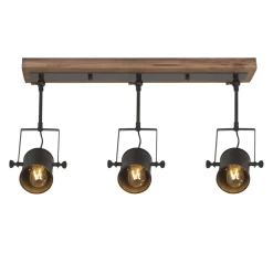 Industrial 3-Light Semi Flush Track Light