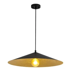 Industrial Oversized Iron Flat Cone Kitchen Pendant Light
