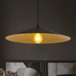 Industrial Oversized Iron Flat Cone Kitchen Pendant Light