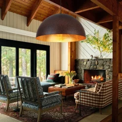 Industrial Oversized Large Metal Dome Pendant Light