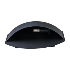 IP23 Black Flat Oval 1-Light Iron Outdoor Wall Sconce