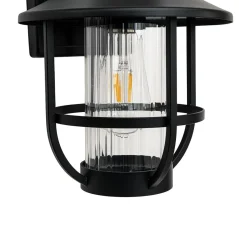 IP23 Black 1-Light Manor Wire Cage Outdoor Wall Sconce