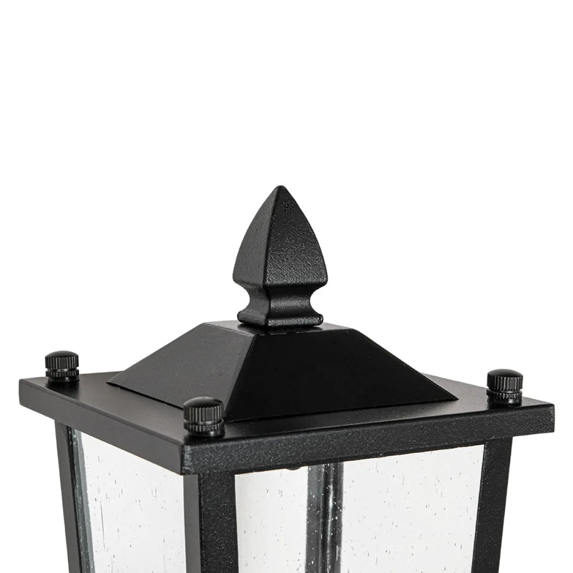 IP23 Black Manor 1-Light Lantern Outdoor Wall Sconce