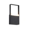 IP54 Black Rectangular Dimmable LED Outdoor Wall Lamp