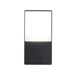 IP54 Black Rectangular Dimmable LED Outdoor Wall Lamp