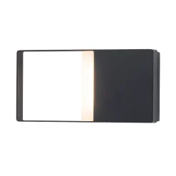IP54 Black Rectangular Dimmable LED Outdoor Wall Lamp