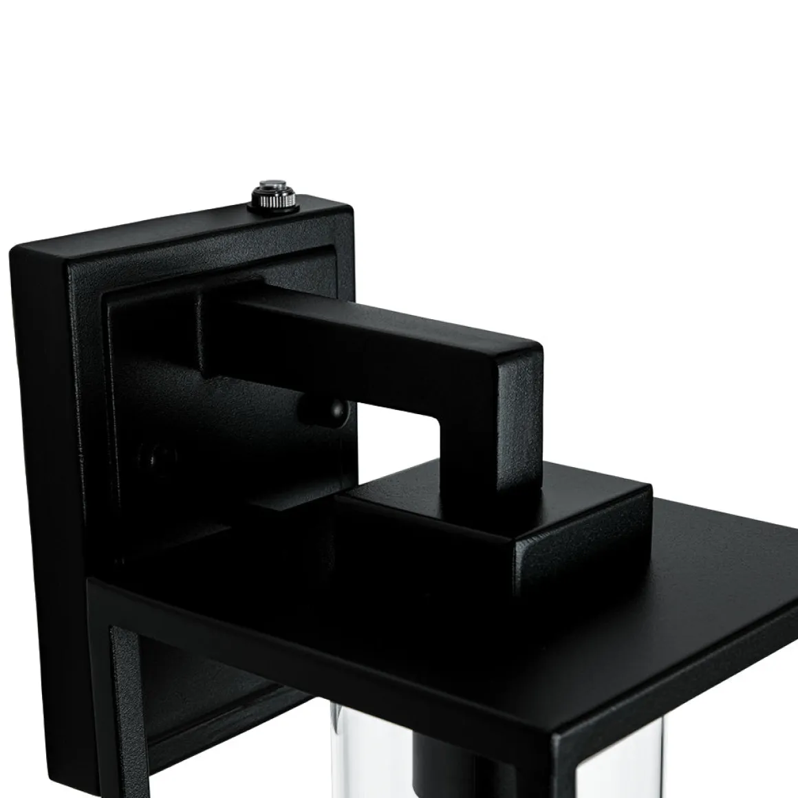 IP23 Black Rectangular Outdoor Lantern Wall Sconce
