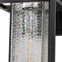 IP23 Black Waterproof 1-Light Square Cage Outdoor Wall Sconce