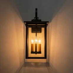 IP23 Farmhouse Square Lantern Outdoor Wall Sconce
