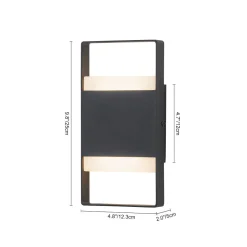 IP54 Minimalist Rectangle Dimmable LED Outdoor Wall Light