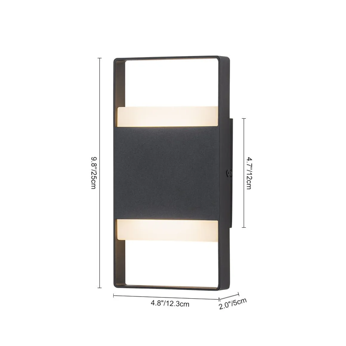 IP54 Minimalist Rectangle Dimmable LED Outdoor Wall Light