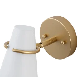 1-Light Adjustable Head Metal Cone Vanity Wall Sconce