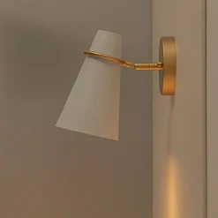 1-Light Adjustable Head Metal Cone Vanity Wall Sconce