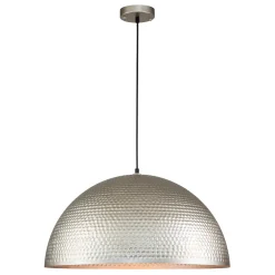 1-Light Antique Oversized Hammered Dome Pendant Light