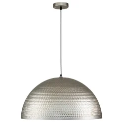 1-Light Antique Oversized Hammered Dome Pendant Light