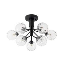 9-Light Bloom Water Glass Globe Tiered Sputnik Ceiling Light