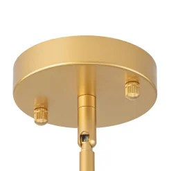 12-Light Brass Tiered Opal Glass Bubble Semi Flush Chandelier