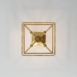 4-Light Candle Style Square Lantern Semi Flush Mount