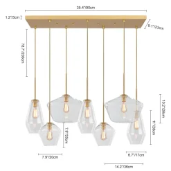 7-light Cluster Kitchen Island Pendant Lighting