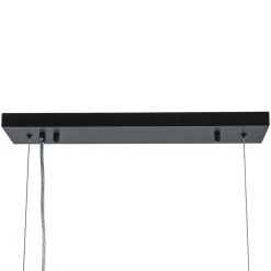 8-Light Color Tinted Glass Globe Bubble Linear Island Chandelier