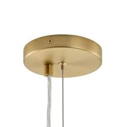 6-Light Dimmable Brass Cluster Clear Glass Bubble Sphere Chandelier