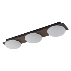 3-Light Dimmable LED Rustic Linear Flush Mount Light