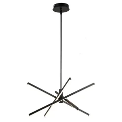 4-Light Dimmable LED Tube Sputnik Chandelier