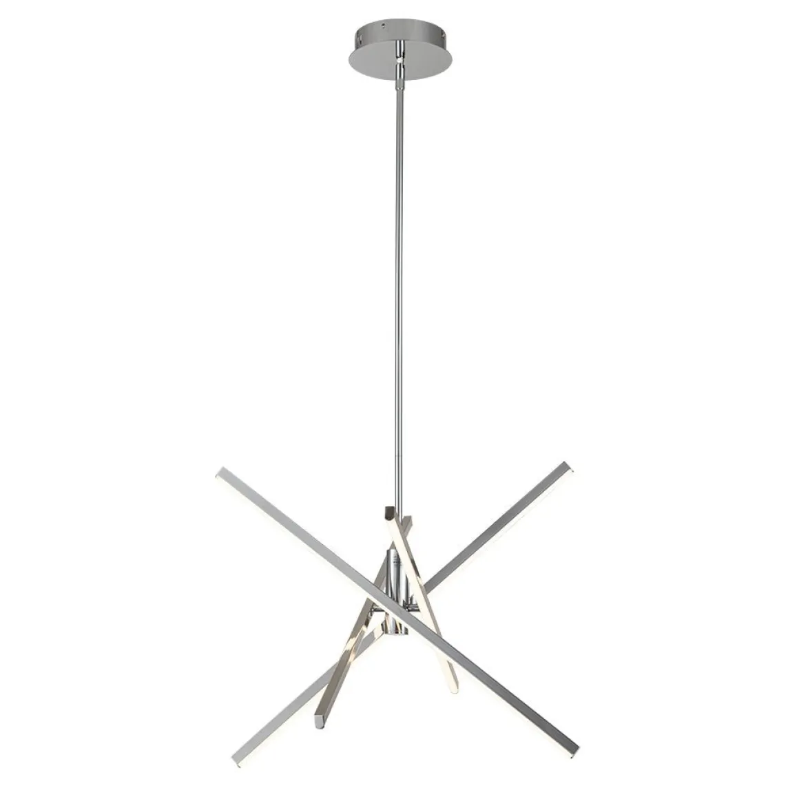 4-Light Dimmable LED Tube Sputnik Chandelier