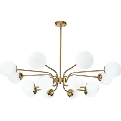 16-Light Frosted Glass Globe Bubble Sputnik Chandelier
