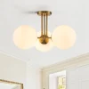 3-Light Frosted Glass Globe Ceiling Light