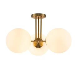 3-Light Frosted Glass Globe Ceiling Light