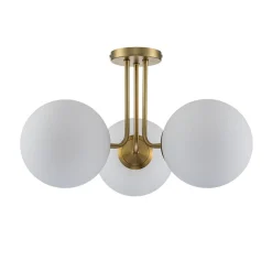 3-Light Frosted Glass Globe Ceiling Light