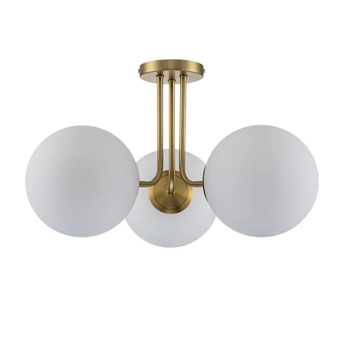 3-Light Frosted Glass Globe Ceiling Light
