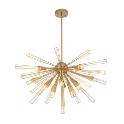 10-Light Geometric Sputnik Sunburst Chandelier