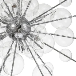 6-Light Glass Globe Bubble Sputnik Sunburst Chandelier
