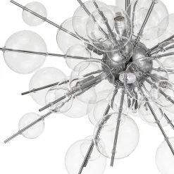 6-Light Glass Globe Bubble Sputnik Sunburst Chandelier