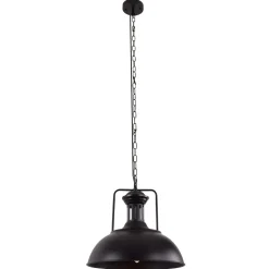 1-Light Industrial Dome Pendant Light