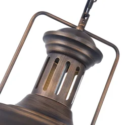 1-Light Industrial Dome Pendant Light