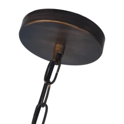1-Light Industrial Dome Pendant Light