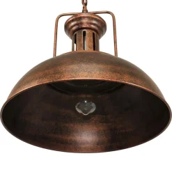 1-Light Industrial Dome Pendant Light